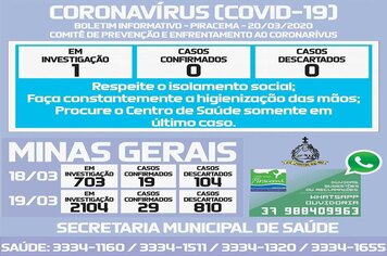 Foto - BOLETINS INFORMATIVOS COVID-19